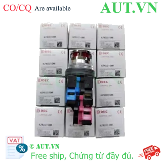 Ảnh của ALFN22211DNR nút nhấn nhả có đèn IDEC, D30, màu đỏ