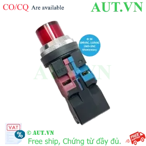 Ảnh của ALN21611DNR nút nhấn nhả có đèn IDEC, 110VAC, đỏ