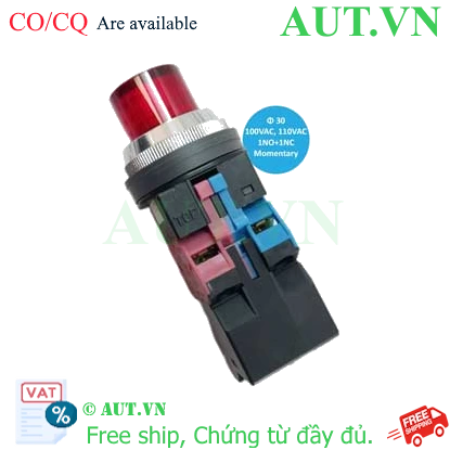 Ảnh của ALN21611DNR nút nhấn nhả có đèn IDEC, 110VAC, đỏ