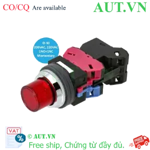 Ảnh của ALN22611DNR Công tắc nhấn nhả có đèn IDEC, 220VAC, đỏ