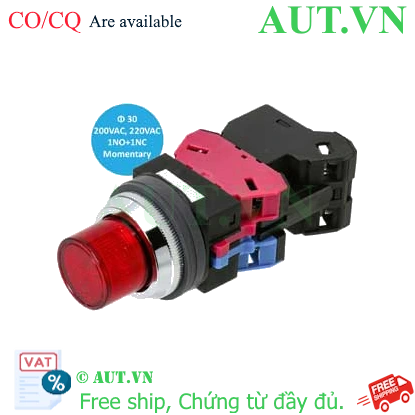 Ảnh của ALN22611DNR Công tắc nhấn nhả có đèn IDEC, 220VAC, đỏ
