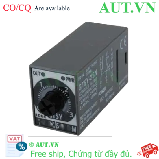 Ảnh của Bộ đặt thời gian đa năng IDEC GT5Y-2SN3A100 110VAC, 30h, 8 chân dẹt