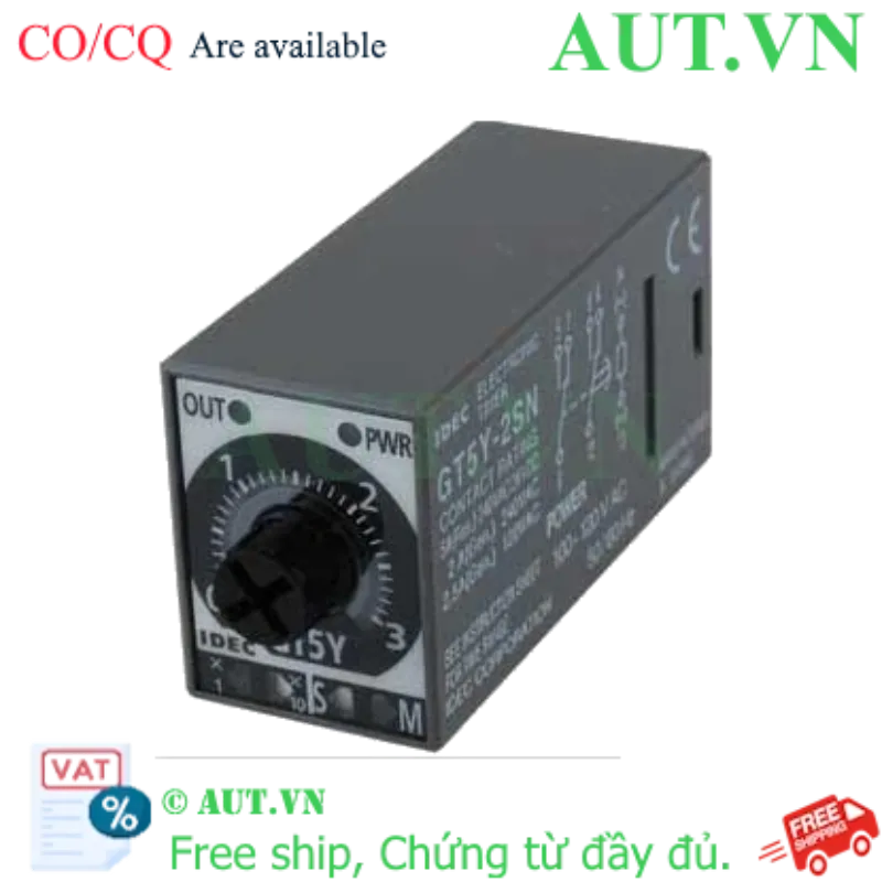 Ảnh của Bộ đặt thời gian đa năng IDEC GT5Y-2SN3A100 110VAC, 30h, 8 chân dẹt