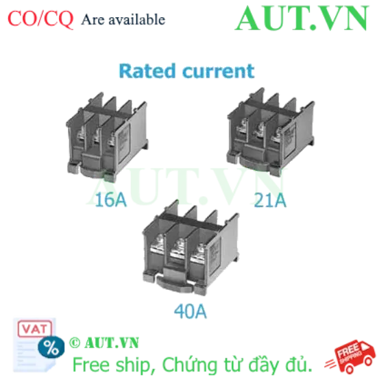 Ảnh của Cầu đấu dạng khối 3 cực IDEC BA211T (21A, 600V) - Chính hãng AUT VN