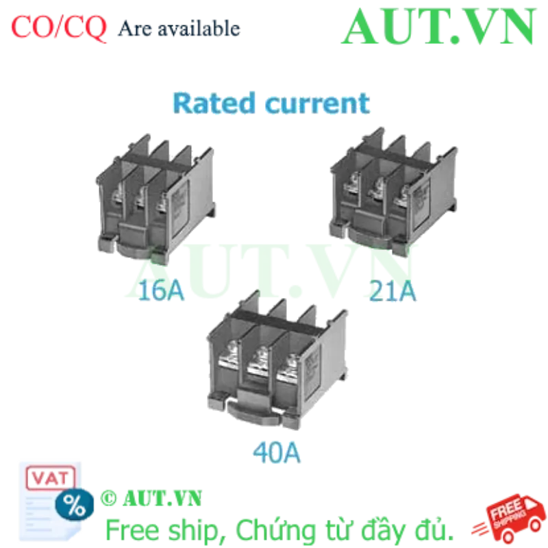 Ảnh của Cầu đấu dạng khối 3 cực IDEC BA211T (21A, 600V) - Chính hãng AUT VN