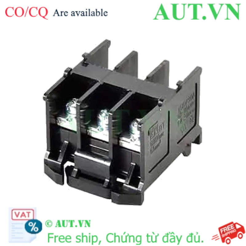 Ảnh của Cầu đấu dây 3 cực IDEC BA311T - 40A 600V, Lắp thanh ray DIN