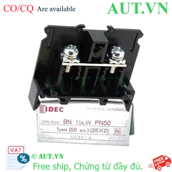 Ảnh của Cầu Đấu Dây IDEC BN15LWPN50 (21A, 630V) - Lắp Ray DIN 35mm | AUT VN