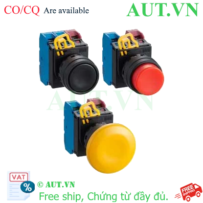 Ảnh của Công tắc ấn nhả YW1B-M1E22G IDEC, D22, 2NO+2NC, xanh