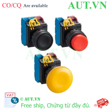 Ảnh của Công tắc ấn nhả YW1B-M1E22G IDEC, D22, 2NO+2NC, xanh