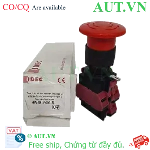 Ảnh của Công tắc dừng khẩn cấp  ( có khối tiếp điểm tháo rời) IDEC HW1B-V403R 