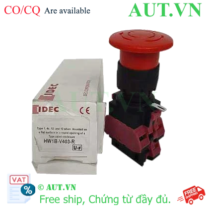 Ảnh của Công tắc dừng khẩn cấp  ( có khối tiếp điểm tháo rời) IDEC HW1B-V403R 