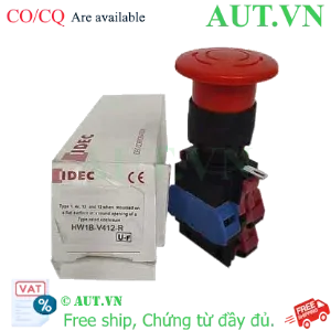 Ảnh của Công tắc dừng khẩn cấp  ( có khối tiếp điểm tháo rời) IDEC HW1B-V412R 