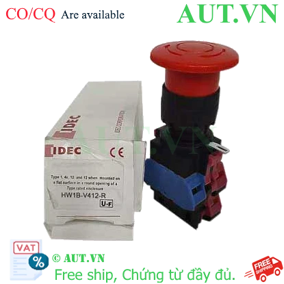 Ảnh của Công tắc dừng khẩn cấp  ( có khối tiếp điểm tháo rời) IDEC HW1B-V412R 