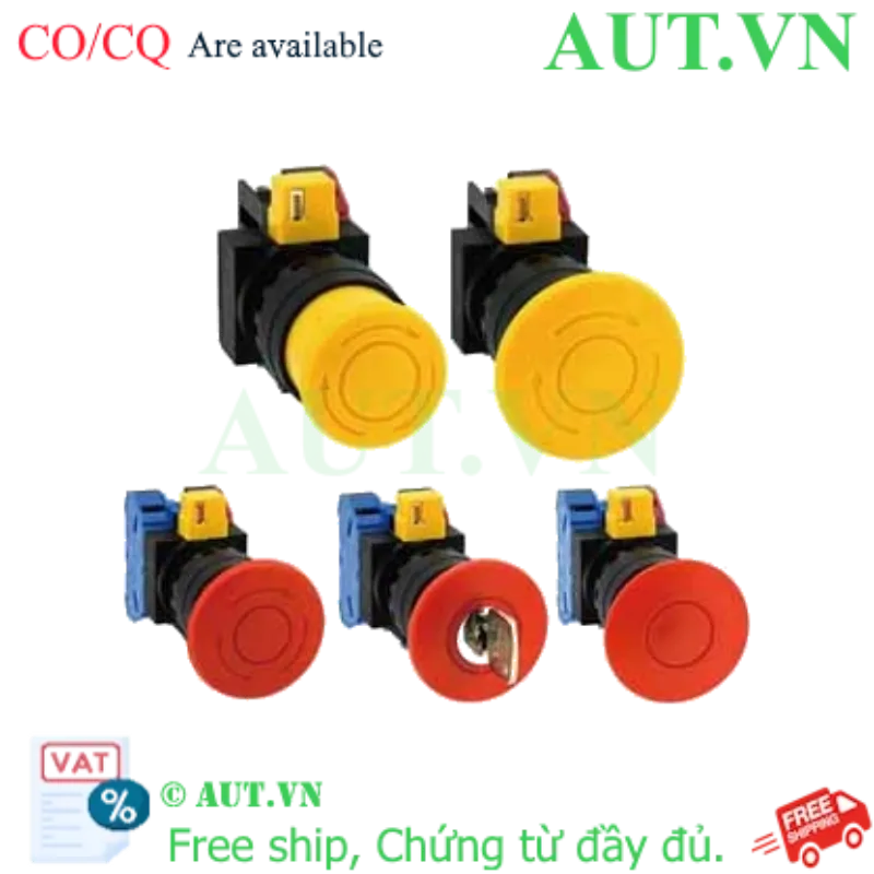 Ảnh của Công tắc dừng khẩn cấp  ( có khối tiếp điểm tháo rời) IDEC HW1B-V422Y 