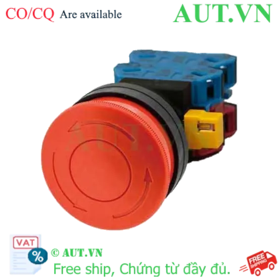 Ảnh của Công tắc dừng khẩn cấp  ( có khối tiếp điểm tháo rời) IDEC HW1B-V522R 