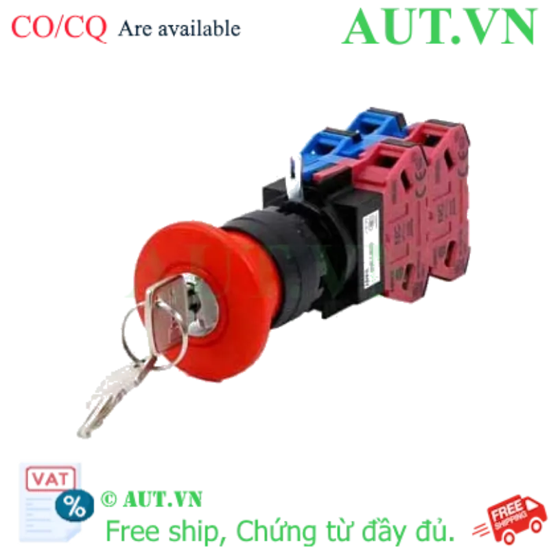 Ảnh của Công tắc dừng khẩn cấp  ( có khối tiếp điểm tháo rời) IDEC HW1B-X422R 