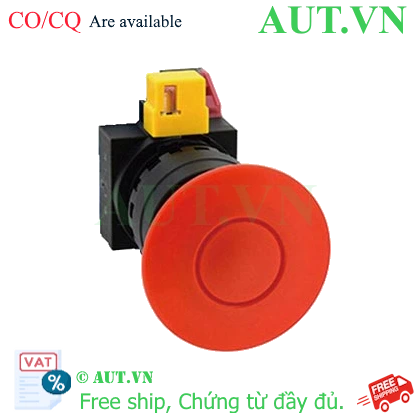 Ảnh của Công tắc dừng khẩn cấp  ( có khối tiếp điểm tháo rời) IDEC HW1B-Y201R 