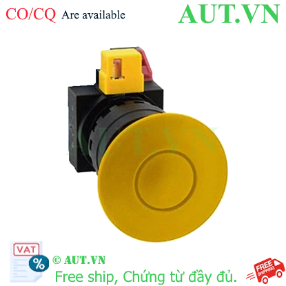 Ảnh của Công tắc dừng khẩn cấp  ( có khối tiếp điểm tháo rời) IDEC HW1B-Y201Y 