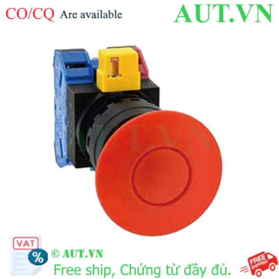 Ảnh của Công tắc dừng khẩn cấp  ( có khối tiếp điểm tháo rời) IDEC HW1B-Y211R 