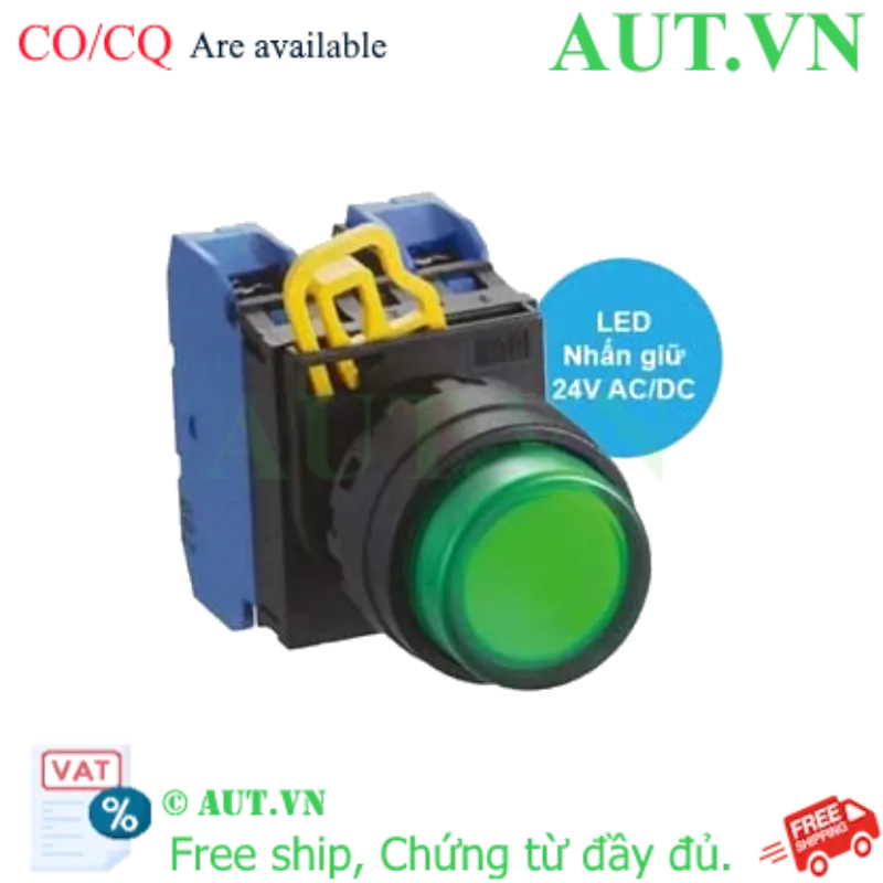 Ảnh của Công tắc nhấn giữ có đèn YW1L-A2E20Q4G IDEC, xanh
