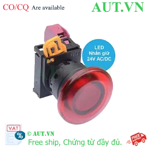 Ảnh của Công tắc nhấn giữ có đèn YW1L-A4E01Q4R IDEC, 24VAC/DC