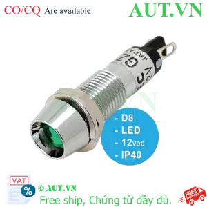 Ảnh của Đèn báo 12VDC UP8-1289G IDEC, D8, Đèn led, xanh, mới