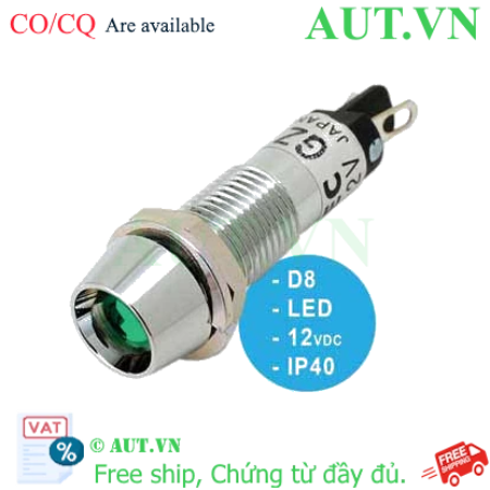 Ảnh của Đèn báo 12VDC UP8-1289G IDEC, D8, Đèn led, xanh, mới