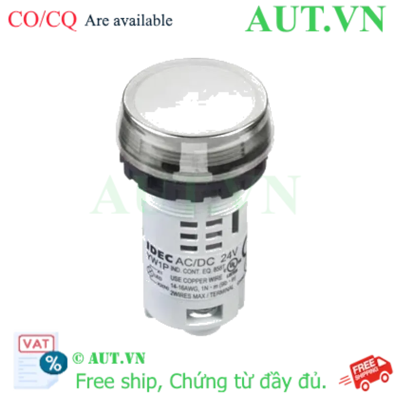 Ảnh của Đèn báo IDEC YW1P-1BUQ4PW 24VAC/DC D22 (Trắng)
