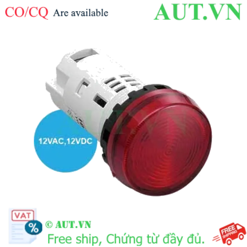Ảnh của Đèn báo IDEC YW1P-1UQ3R, 12VAC/DC, D22, đỏ, chính hãng