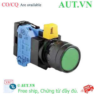 Ảnh của HW1L-M1F10QD-G-24V nút nhấn nhả IDEC, D22, 1NO, xanh