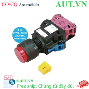Ảnh của HW1L-M211Q4R nút nhấn nhả có đèn IDEC, 24VAC/DC, D22
