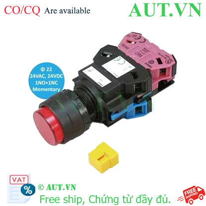 Ảnh của HW1L-M211Q4R nút nhấn nhả có đèn IDEC, 24VAC/DC, D22