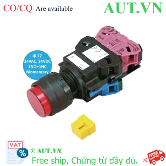 Ảnh của HW1L-M211Q4R nút nhấn nhả có đèn IDEC, 24VAC/DC, D22