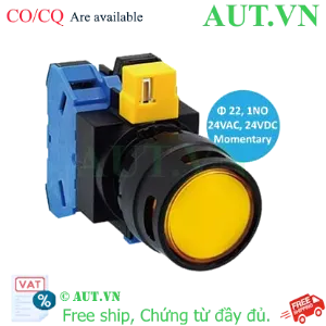 Ảnh của HW1L-MF210Q4Y nút nhấn công tắc LED IDEC, 24VAC/DC