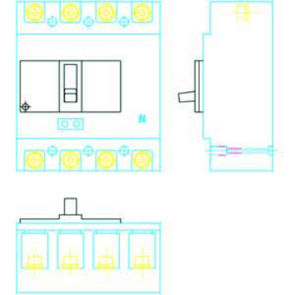 Ảnh của MCCB Mitsubishi NF125-HGV 4P 20-25A 75kA