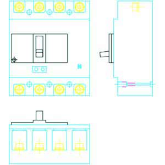 Ảnh của MCCB Mitsubishi NF125-HEV 4P 32-63A 75kA