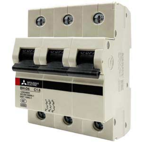 Ảnh của MCB Mitsubishi BH-D6 3P 1.6A 6kA C N