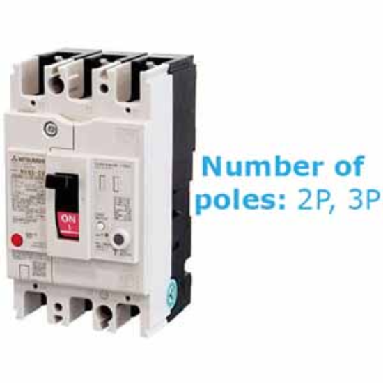 Ảnh của CB chống giật Mitsubishi NV63-CV 3P 50A 5kA 1.2.500mA