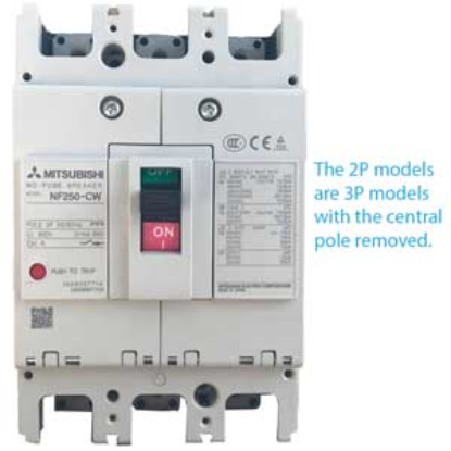 Ảnh của MCCB Mitsubishi NF250-CW 3P 125A 18KA