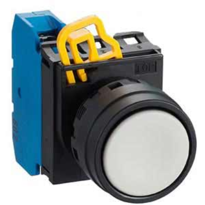 Ảnh của Công tắc nhấn nhả IDEC YW1B-M1E10W, D22, 1NO, trắng