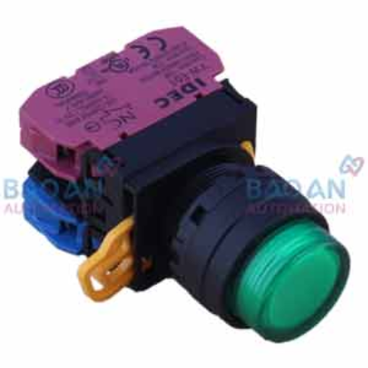 Ảnh của Nút nhấn nhả có đèn YW1L-M2E11QM3G Idec - Phi 22- 1NO+1NC