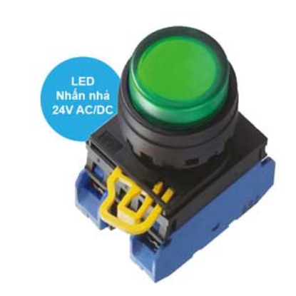 Ảnh của Công tắc LED nhấn nhả YW1L-M2E20Q4G IDEC, xanh, mới