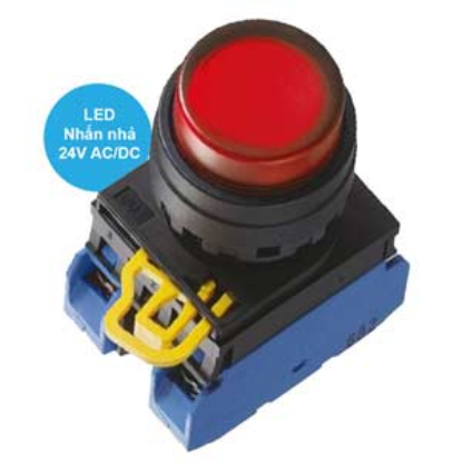 Ảnh của Nút nhấn có đèn IDEC YW1L-M2E20Q4R, 2NO, đỏ, đẹp