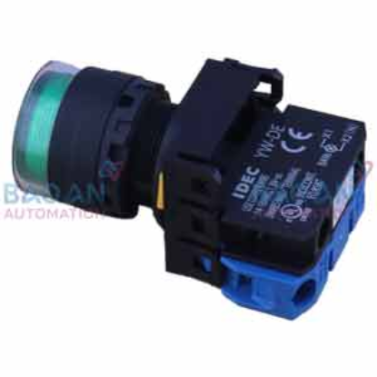 Ảnh của YW1L-AF2E10QM3G | Nút nhắn giữ IDEC Có đèn D22 màu xanh