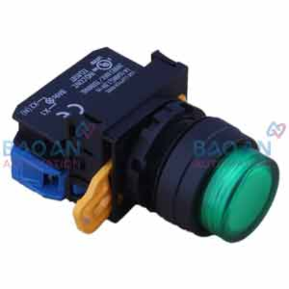 Ảnh của YW1L-A2E10Q4G nút nhấn giữ IDEC, 24VAC/DC, 1NO, xanh