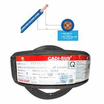 Ảnh của Dây điện đơn mềm ruột đồng CADISUN VCSF 1x0.5-B 