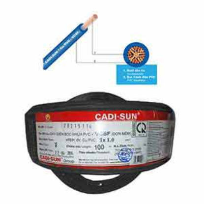 Ảnh của Dây điện đơn mềm ruột đồng CADISUN VCSF 1x1.0-B 