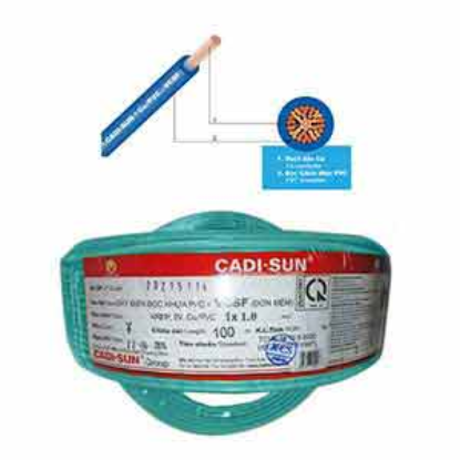 Ảnh của Dây điện đơn mềm ruột đồng CADISUN VCSF 1x1.0-G 