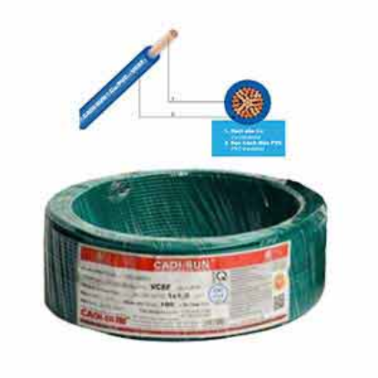 Ảnh của Dây điện đơn mềm ruột đồng CADISUN VCSF 1x1.5-G 