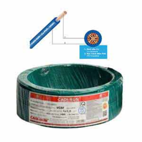 Ảnh của Dây điện đơn mềm ruột đồng CADISUN VCSF 1x1.5-G 
